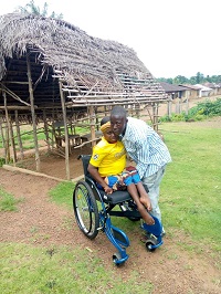 Nabbi's repaired tricycle